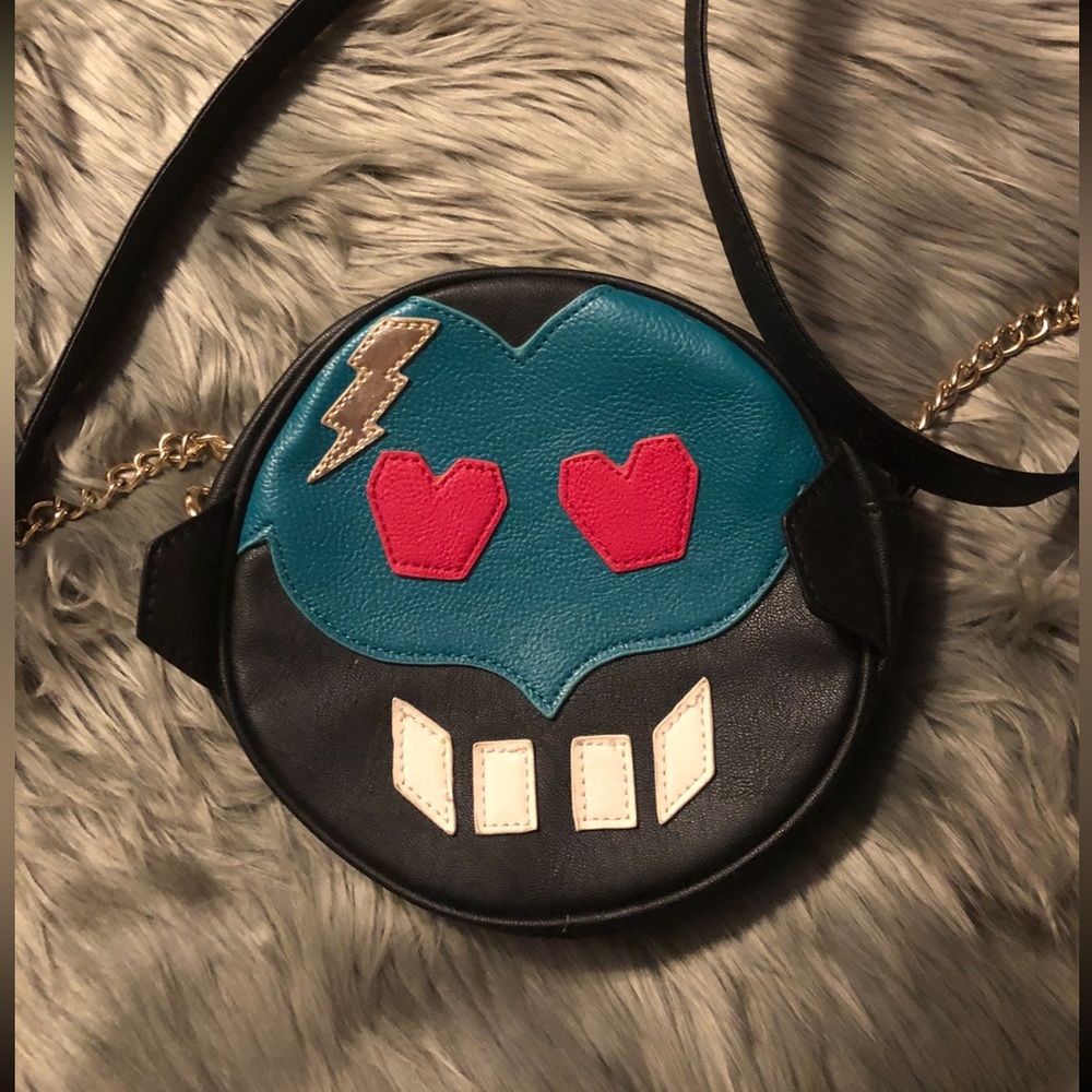 Luv Betsey Johnson Black Robot Crossbody Kitsch  Bag Purse